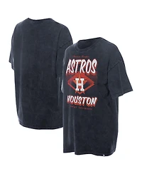New Era Women's Navy Houston Astros Mineral Wash Oversized T-Shirt