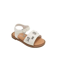 Bebe Little Girls Girl's Fashion Sandals – Dressy Shoes with Decorative Metal Charm