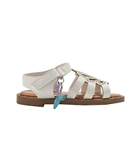 Bebe Little Girls Girl's Fashion Sandals – Dressy Shoes with rs Logo and Hanging Charms