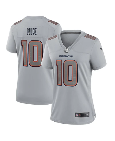 Nike Women's Bo Nix Gray Denver Broncos Fashion Atmosphere Fashion Game Jersey