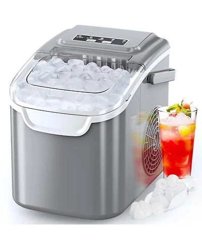Antarctic Star Portable Countertop Ice Maker, Fast Production with 2 Ice Sizes & Self-Cleaning