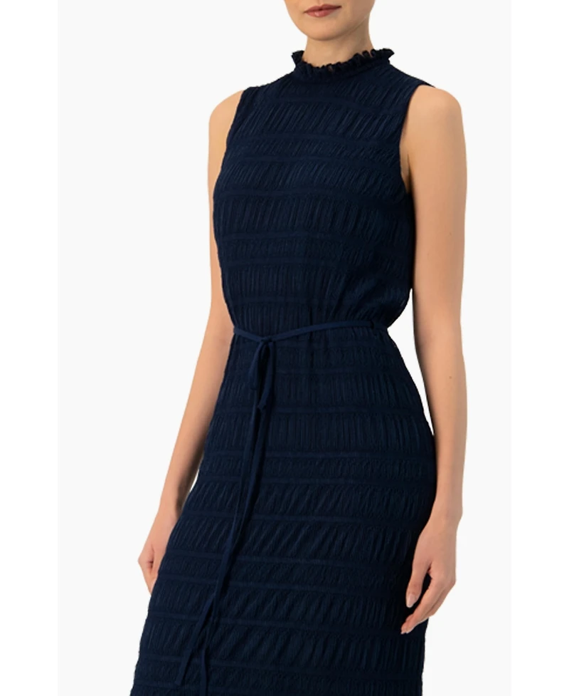 Ivonne Women's Sleeveless Long Pleated Dress