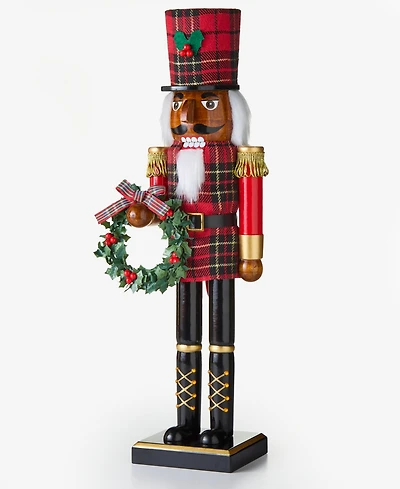 Holiday Lane Heritage Checker with Wreath Nutcracker, Macy's Exclusive