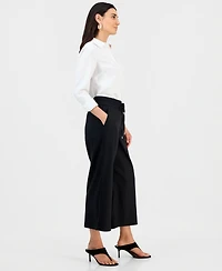I.n.c. International Concepts Petite Cropped Linen Wide-Leg Pants, Macy's Exclusive