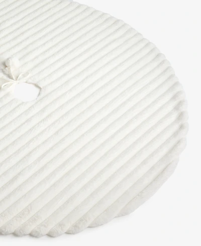 Holiday Lane Opulence White with Pompom Tree Skirt, Macy's Exclusive