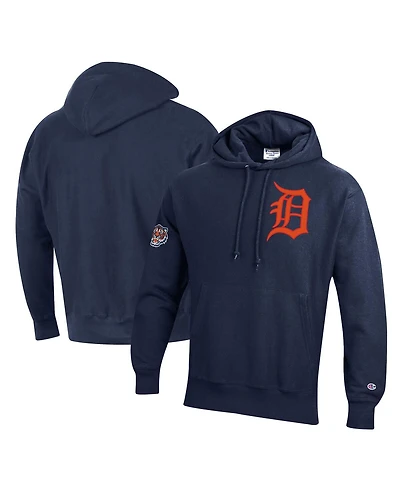 Champion Men's Navy Detroit Tigers Reverse Weave Chenille Hoodie