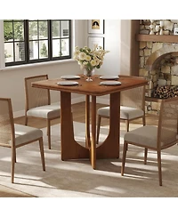 Tribesigns Wooden Square Dining Table for 2-4 People, Small Dinner Table for Dining Room, Kitchen, Small Space