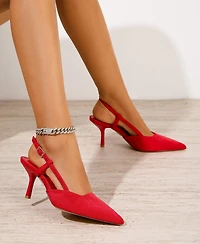 Berness Women 's Carmella Pointed Toe Slingback Heels