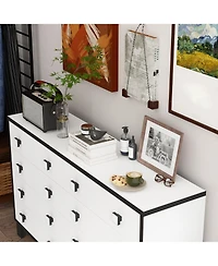 Homsee 63" 8-Drawer Bedroom Dresser , Modern Chest of Drawers