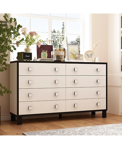 Homsee 63" 8-Drawer Bedroom Dresser , Modern Chest of Drawers