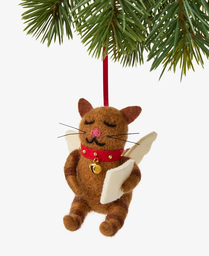 Holiday Lane Pets Angel Reading Cat Ornament, Macy's Exclusive