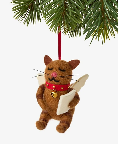 Holiday Lane Pets Angel Reading Cat Ornament, Macy's Exclusive