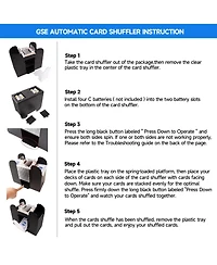 Gse Games & Sports Expert Automatic Card Shuffler, 4-Deck, Ac/Dc Battery-Operated