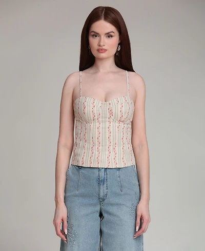 Avec Les Filles Women's Sweetheart Neck Mini Top