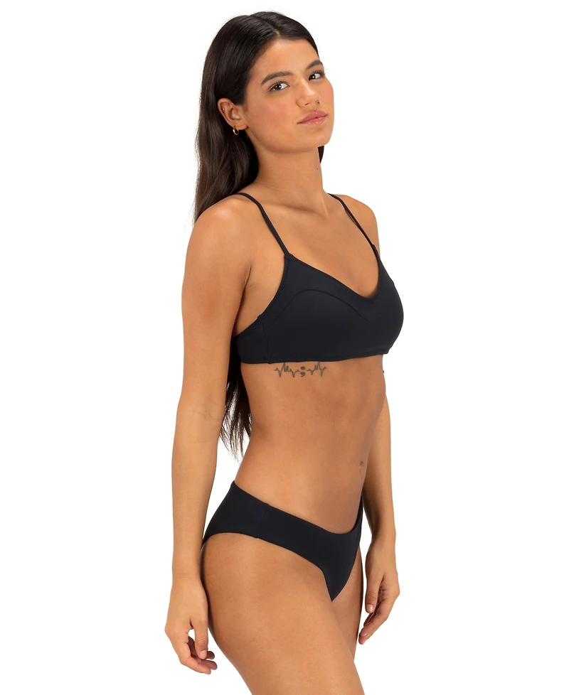 Hurley Women's Max Solid Cheeky Swim Bottoms