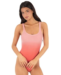 Hurley Women's Ombre Scrunch Moderate One-Piece Swimsuit