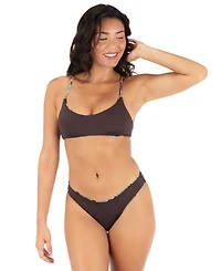 Hurley Women's Reversible Miami Garden Cross-Back Bikini Top
