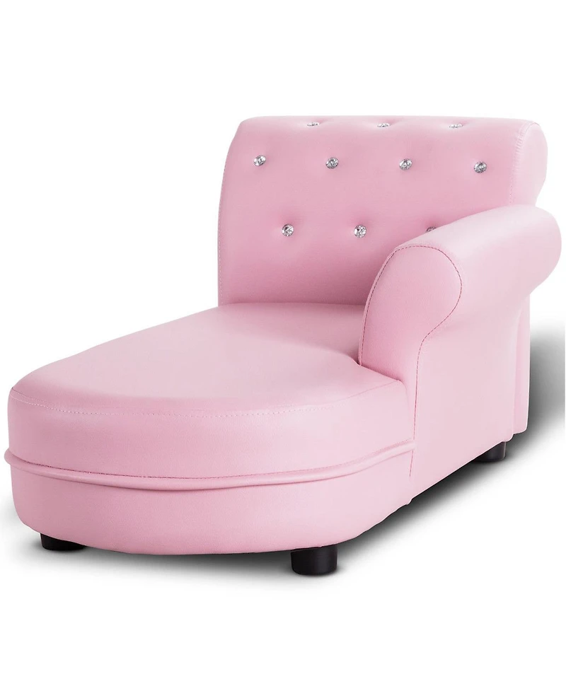 Gymax Kids Sofa Relax Couch Chaise Lounge Armrest Chair Bedroom Living Room