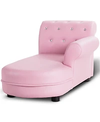 Gymax Kids Sofa Relax Couch Chaise Lounge Armrest Chair Bedroom Living Room