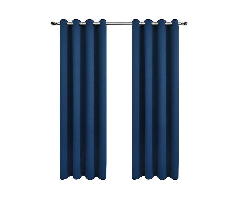 Kate Aurora 2 Piece For Extra Long Windows Grommet Top Blackout Curtain Panels - 95 in. Long
