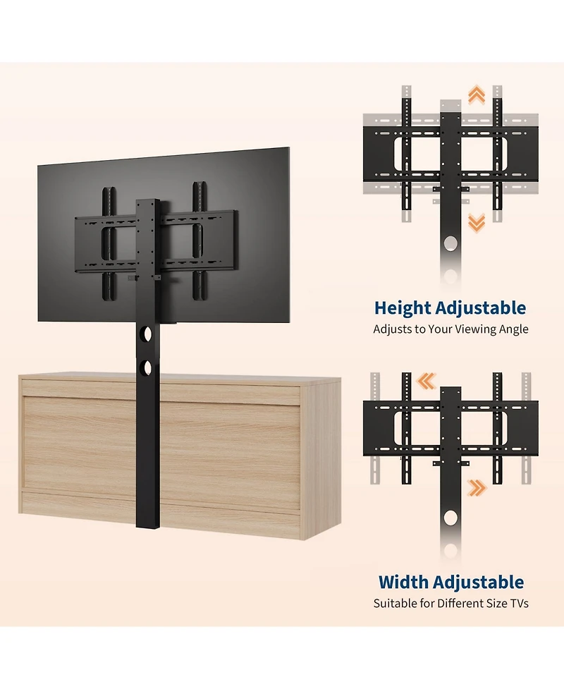 gaomon 4-Drawer Tv Stands for Living Room, Entertainment Center,4-Drawer Wicker-Style Mdf Tv Stand with Stand