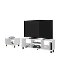 Fm Furniture Eclipse Duo Rack and Coffee Table with Open Shelves