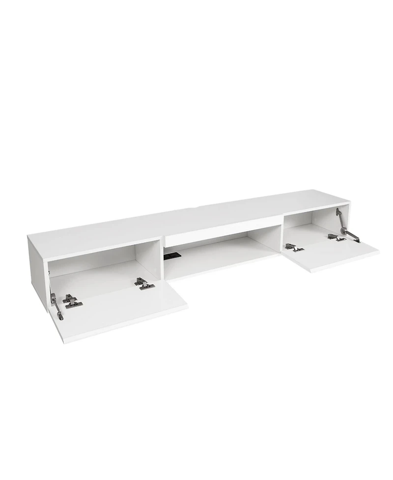 gaomon Wall Mounted Floating Tv Stand with Remote Control Cable Management Media Console Table Entertainment Center