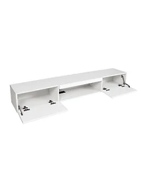 gaomon Wall Mounted Floating Tv Stand with Remote Control Cable Management Media Console Table Entertainment Center