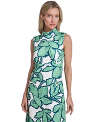 Calvin Klein Women's Sleeveless Mock Neck Dress