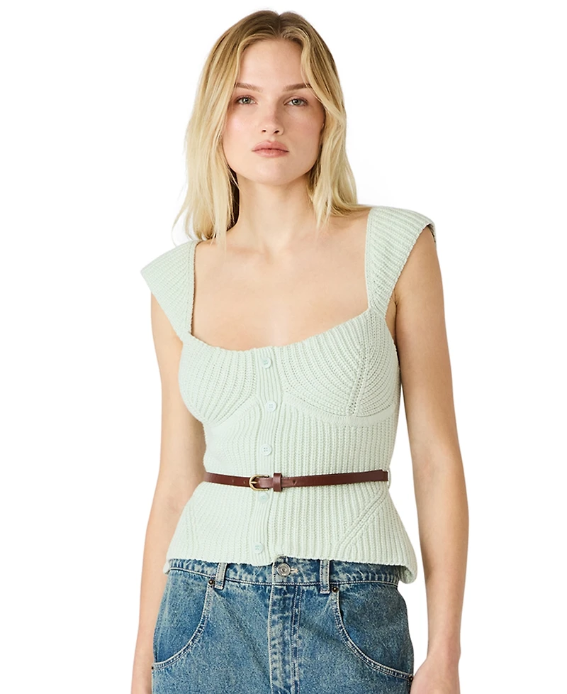 Steve Madden Women's Preslee Sleeveless Cropped Top