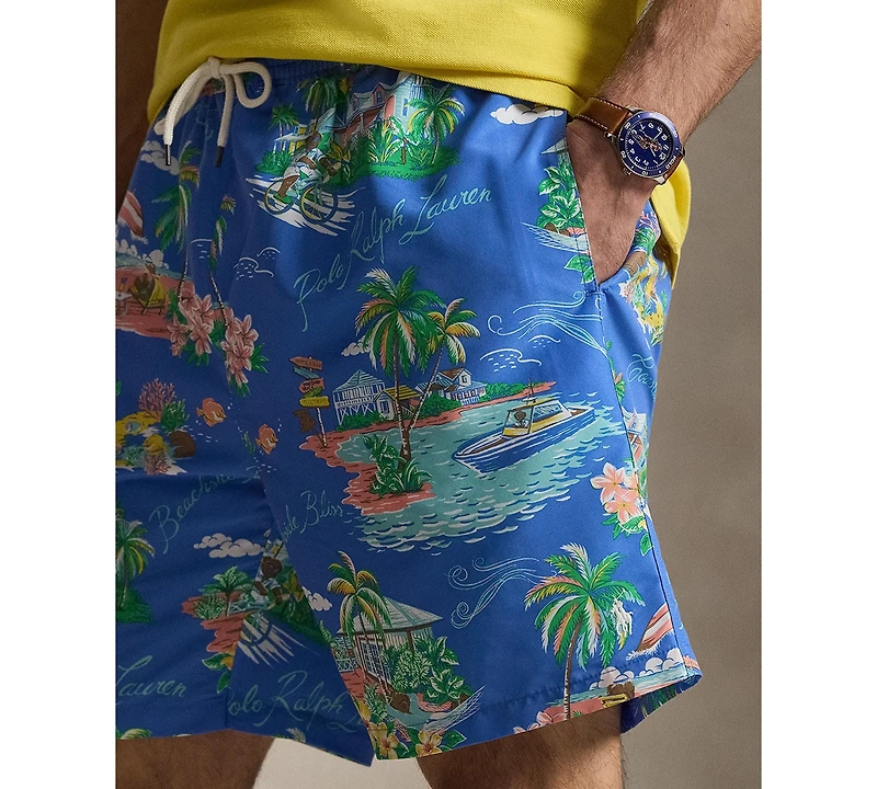 Polo Ralph Lauren Men's Big & Tall Traveler Classic Bear Swim Trunk