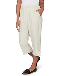 Alfred Dunner Petite Vintage Charm Relaxed Front Pocket Capri Pants