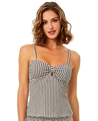 CeCe Women's Keyhole Over The Shoulder Tankini Top