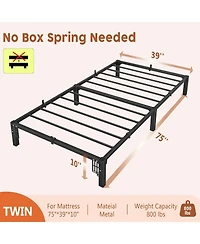 gaomon Bed Frame, Heavy Duty Metal Platform Bed Frame with Durable Iron Slat Support and Legs, No Box Spring Required