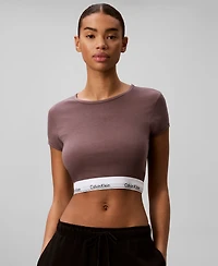 Calvin Klein Performance Women's Modern Short-Sleeve Cropped T-Shirt