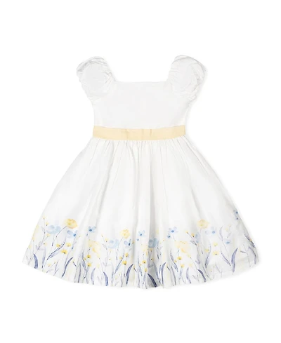 Hope & Henry Toddler Girls Organic Puff Sleeve Sateen Party Dress