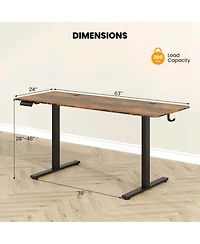63 x 24 Inch Sit Stand Desk Height Adjustable Electric Standing