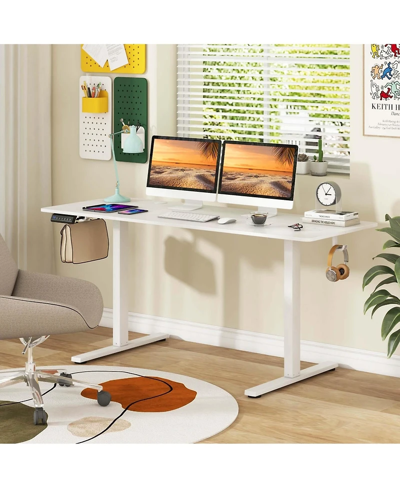 63 x 24 Inch Sit Stand Desk Height Adjustable Electric Standing