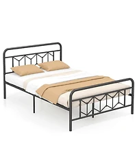 Full Size Bed Frame Mattress Foundation with Headboard 12.5" Under-bed Storage