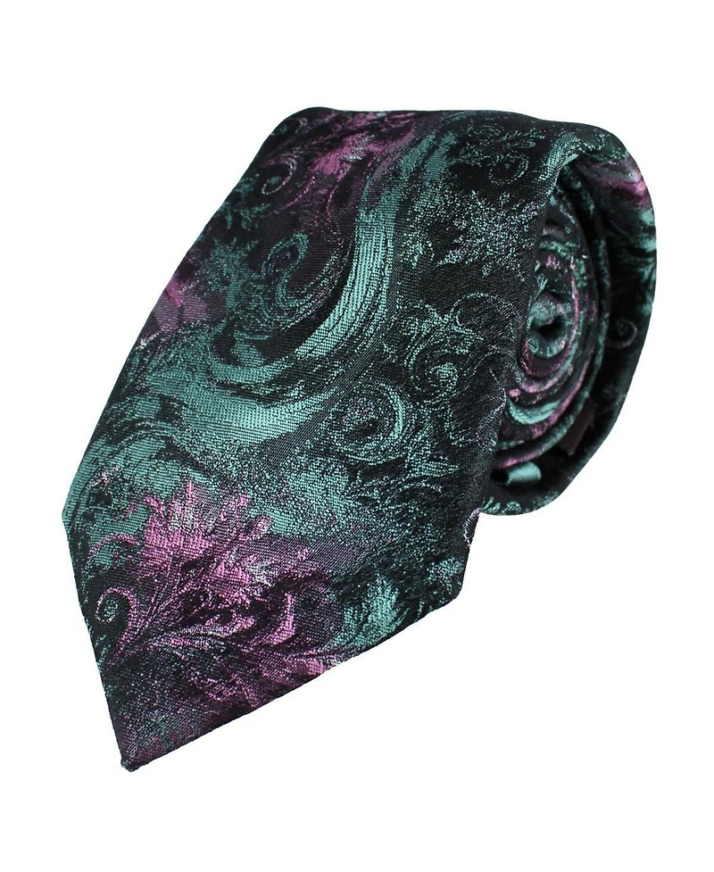 Trafalgar Men's Arcane Storm Silk Tie & Pocket Square Bundle