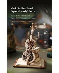 Robotime Magic Cello Adults 3D Puzzles, 3D Wooden Puzzles for Adults, Wooden Music Box Puzzle to Build, Unique Music Gift Hobby Kits Festival Gift
