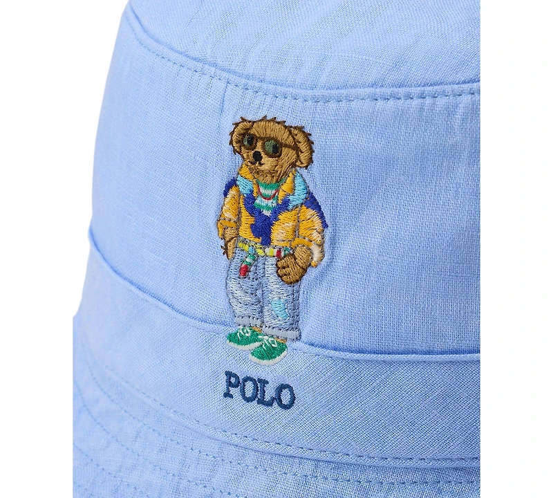 Polo Ralph Lauren Men's Logo and Bear Embroidered Bucket Hat