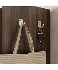 gaomon Large Shoe Cabinet with Doors 6-Tier Shoe Organizer with 2 Doors and Additional Hooks for Hallway Entryway Living Room Brown Set of 2