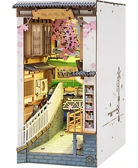 Robotime 3D Jigsaw Puzzle Wooden Model Kit Book Nook Bookend Stand Diy Bookshelf Insert, 7.28"3.94"9.53