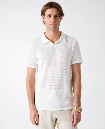 Guess Men's Daryl Crochet Knit Polo Shirt