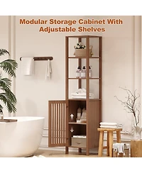 gaomon Large Tv Stand with Set of 2 Bookcases