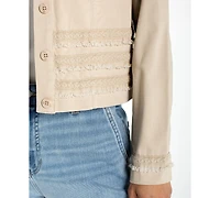 Liverpool Los Angeles Petite Fray Detail Trucker Jacket