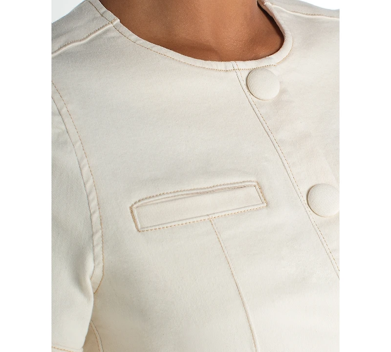 Liverpool Los Angeles Petite Collarless Cropped Jacket