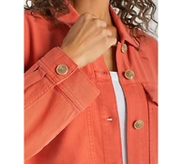 Liverpool Los Angeles Petite Oversized Cropped Denim Jacket