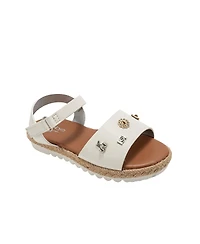 Bebe Little Girls Girl's Fashion Sandals – Dressy Shoes with Playful Charm Details